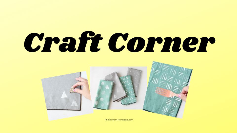 Craft Corner stamped tea towels